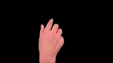 女孩子手指划屏抠像带通道视频的预览图